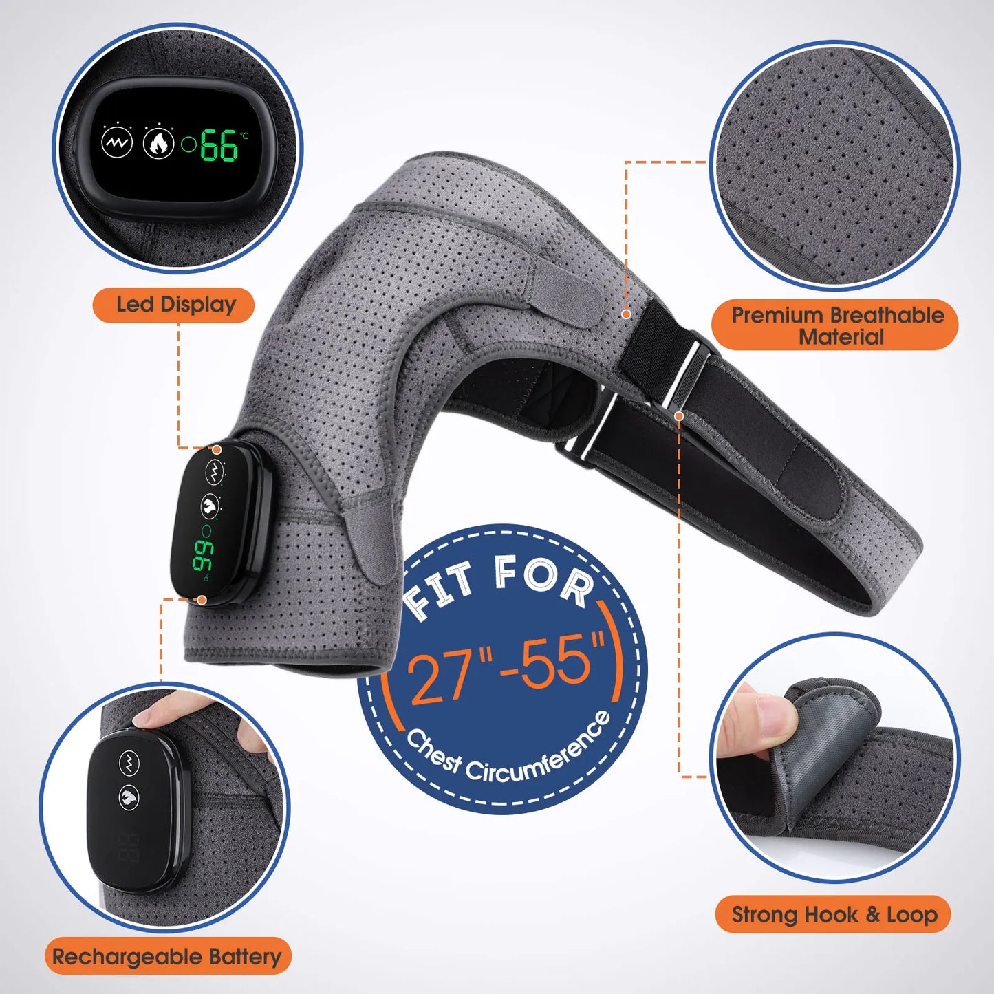 Electric Shoulder Massager Heating Pad Vibration
