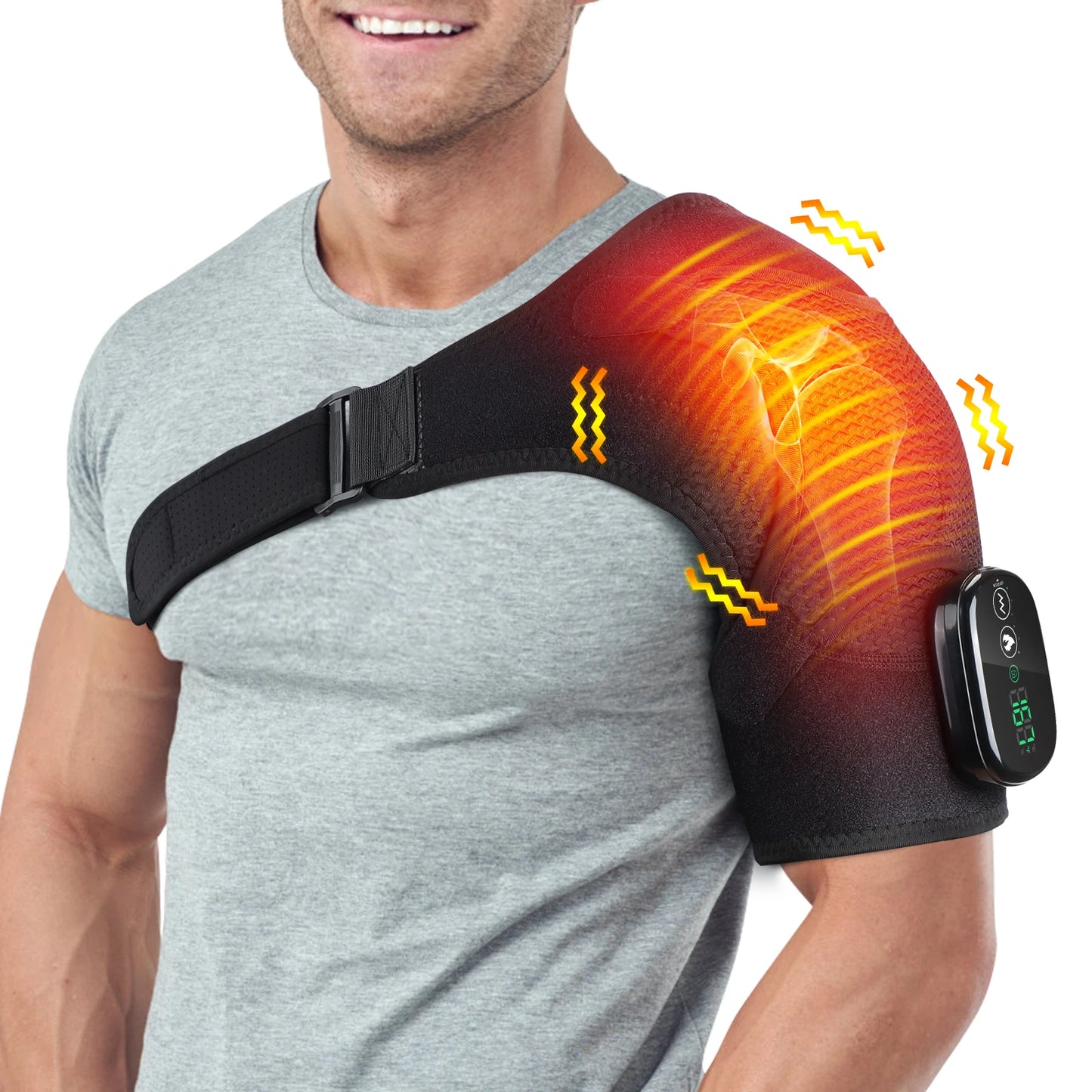 Electric Shoulder Massager Heating Pad Vibration